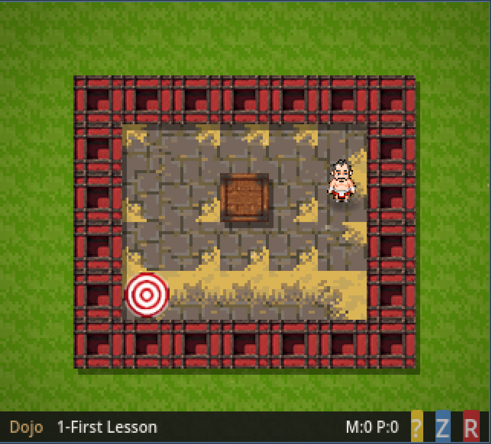 Sokoban Sumo gameplay showing puzzle mechanics with clean HUD